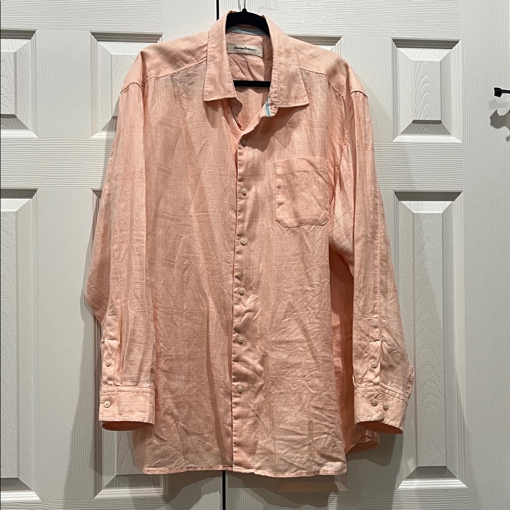 NWOT Tommy Bahama Linen Men's Long Sleeve Button Down Shirt